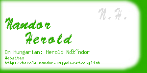 nandor herold business card